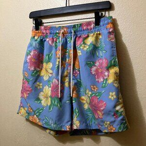 Polo Ralph Lauren Mens Floral Aloha Tropical Print Swim Trunks Shorts Size Small